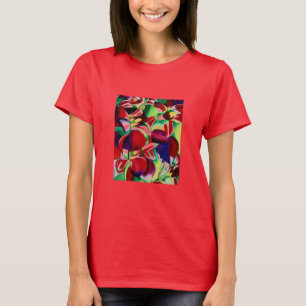 Camiseta Crimson tropical Cingapura Orquídea de flor