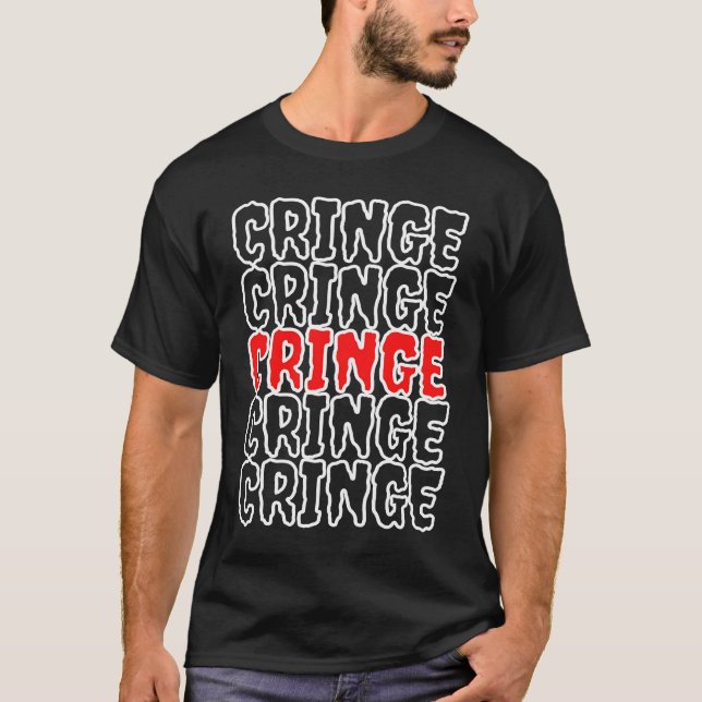 Camiseta Cringe Phrase Gen Z Jovens Meninos Cringe Memória (Frente)