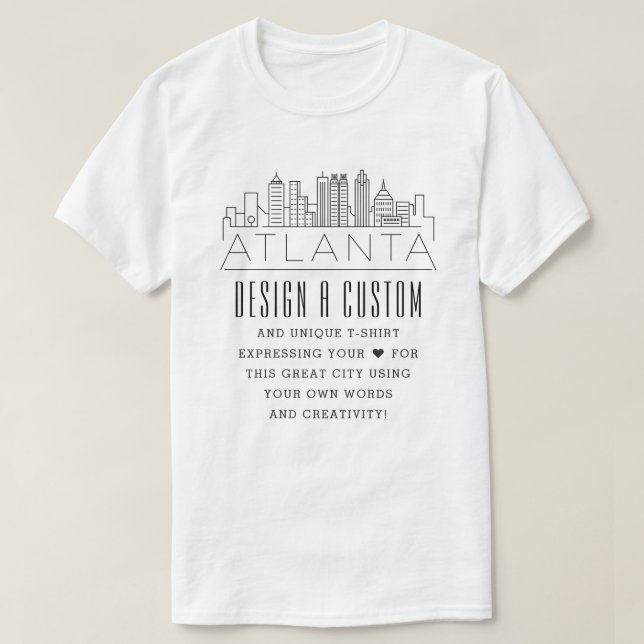 Camiseta Crio A Custom Atlanta, Georgia Themed (Frente do Design)