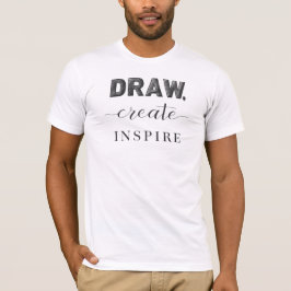 Camiseta Crio desenhar Inspira a arte da tipografia