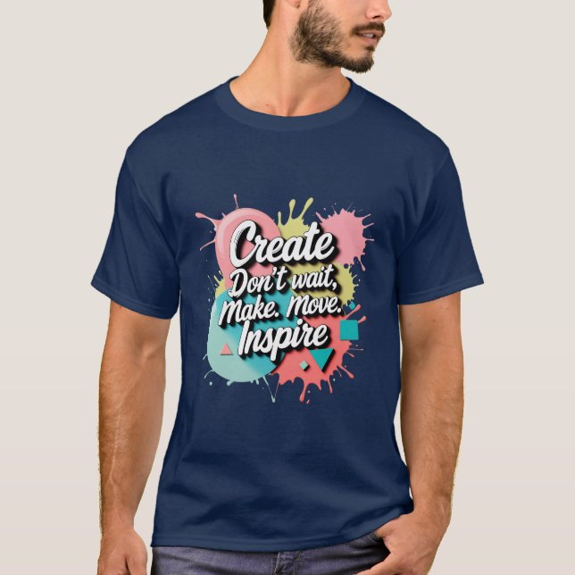 Camiseta Crio e inspiração - Arte Motivativa Metálica Negri (Frente)