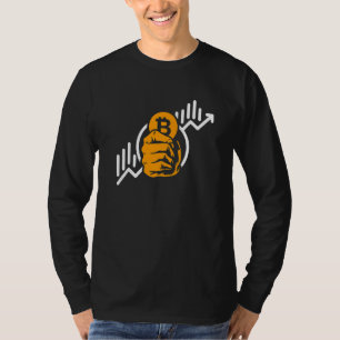 Camiseta Cripto Moeda Bitcoin Aumento Símbolo Blockchain In