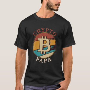 Camiseta Cripto Papa Pai Engraçado Moedas-de-Bit-Boca Miner