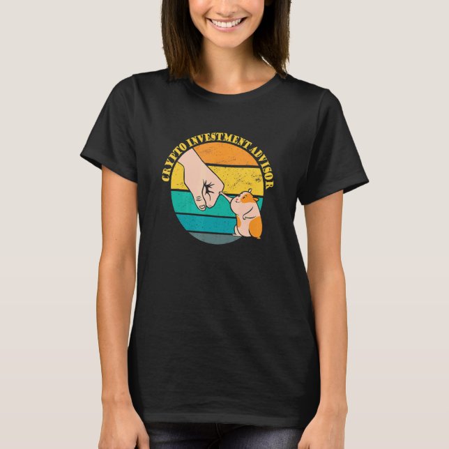 Camiseta Criptocuro Hamster I do Consultor de Investimento  (Frente)