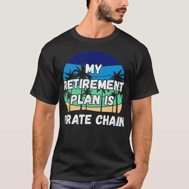 Camiseta Criptografia de Cadeia Pirata Meu Plano de Reforma (Frente)