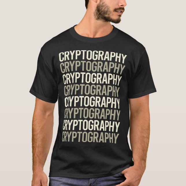 Camiseta Criptografia de Texto Branco (Frente)