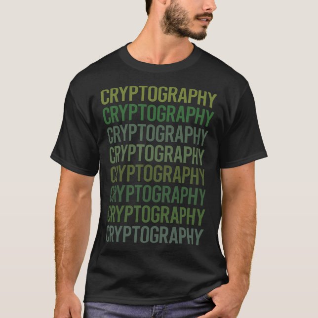Camiseta Criptografia de Texto Verde (Frente)