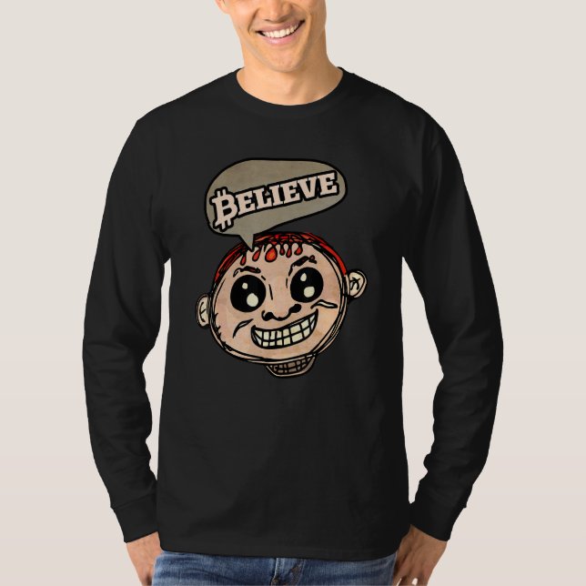 Camiseta Criptografia Divertida Acredita Arte Para O Cripto (Frente)