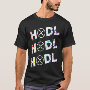 Camiseta Criptografia HODL Ripple XRP para Homens e Mulhere