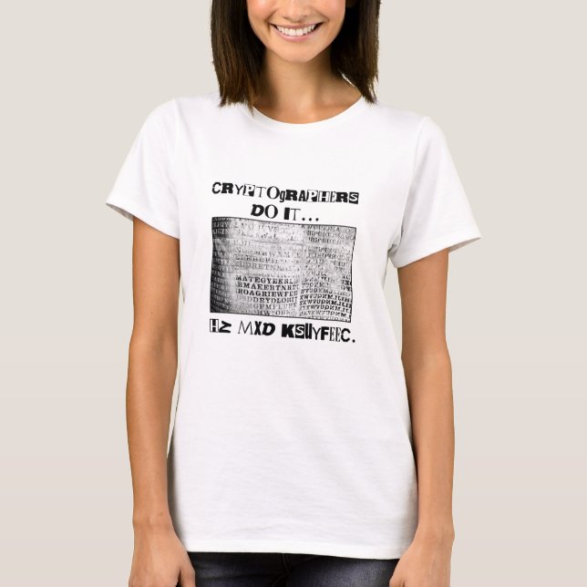 Camiseta Criptógrafos Fazem... HZ MXD KSUYFEEC (Frente)
