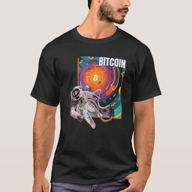 Camiseta Criptomoeda de Criptografia de Arte do Anos 80 de  (Frente)