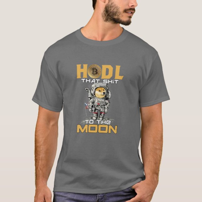 Camiseta Criptomoeda de Dogecoína HODL (Frente)