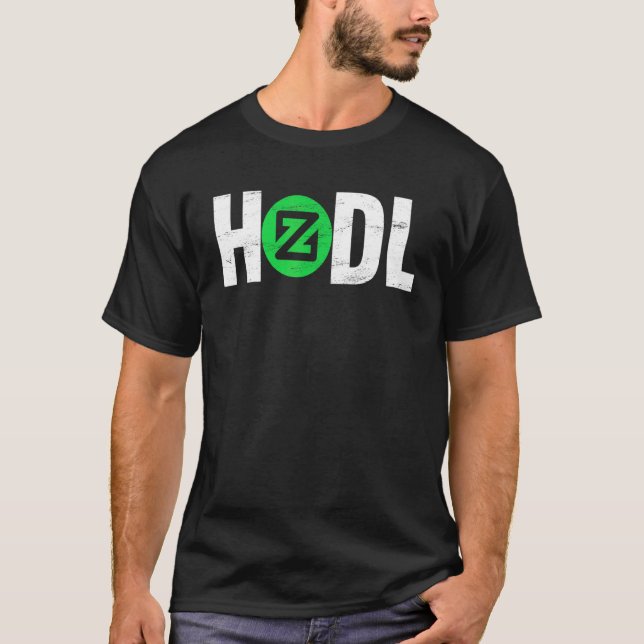 Camiseta Criptomoeda para Homens e Mulheres Zilliqa Hodl Zi (Frente)