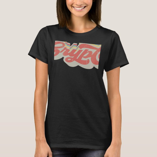 Camiseta Criptomoeda Retro Hodl Mulheres Em Cripto Mamãe (Frente)