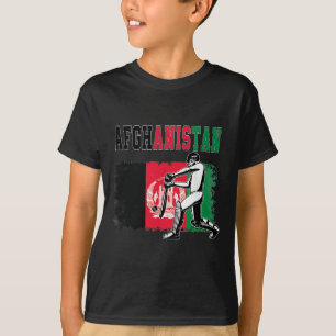 Camiseta Críquete Com Bandeira Do Afeganistão Fã De Críquet
