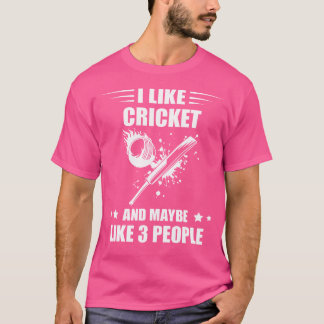 Camiseta Críquete Críquete Talvez Como 3 Pessoas Batedor Cr