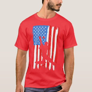 Camiseta Críquete de Bandeira Americano