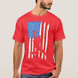 Camiseta Críquete de Bandeira Americano