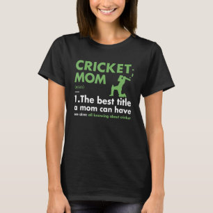 Camiseta Críquete de Definição de Esporte Mãe