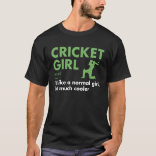 Camiseta Críquete de Definição de Garota Esportiva