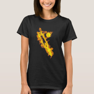 Camiseta Críquete De Fogo E Batedor De Bola