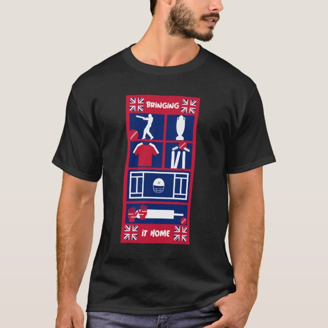 Camiseta Críquete de teste inglês (Frente)