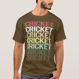 Camiseta Críquete de Texto Colorido