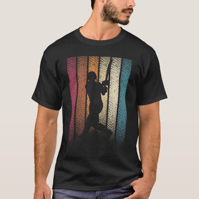 Camiseta Críquete retrô vintage (Frente)