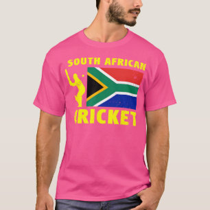 Camiseta Críquete Sul-Africano com Bandeira na África do Su