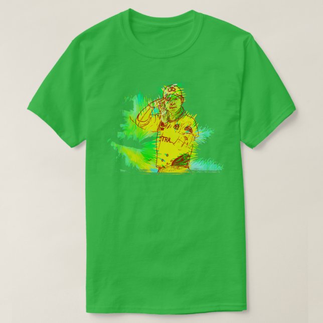 Camiseta Críquete Traga-o Ponting Art j3 (Frente do Design)