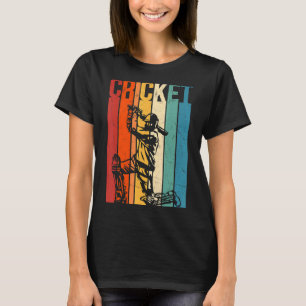 Camiseta Críquete Vintage Para Jogadores De Críquete E Joga