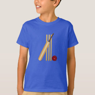 Camiseta Críquete - Wicket, Bat and Ball