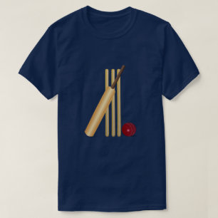 Camiseta Críquete - Wicket, Bat and Ball