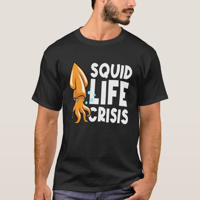 Camiseta Crise da Vida de Lula  Polvo    Choco Lula (Frente)