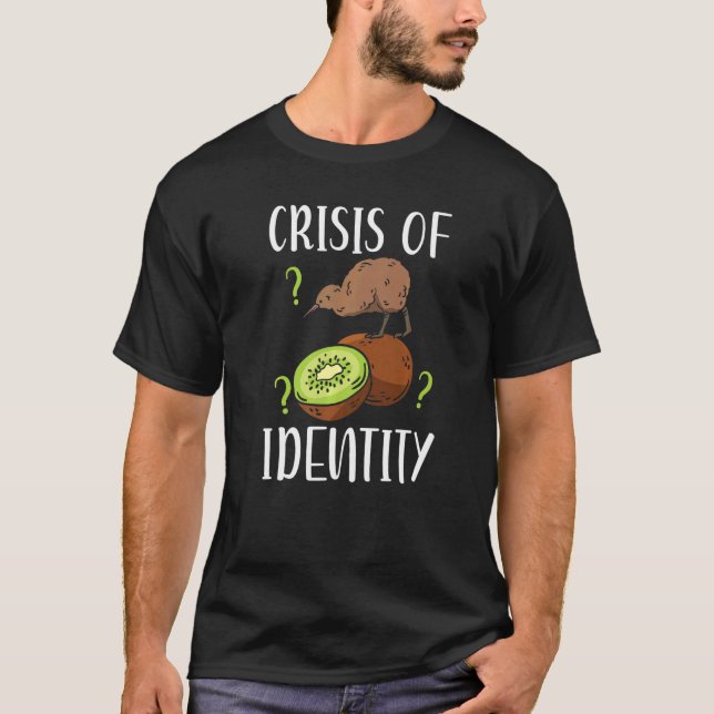 Camiseta Crise de Identidade - Pássaro Kiwi Da Nova Zelândi (Frente)