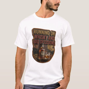 Camiseta Crisp CORRENDO COM UÍSQUE E MÁS DECISÕES