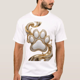 Camiseta Crisp Gold JOIA DE PATA DE ANIMAL Slogan Design