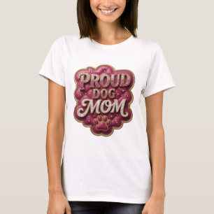 Camiseta Crisp Gold ORGULHOSA MÃE DE CACHORRO Design Modern