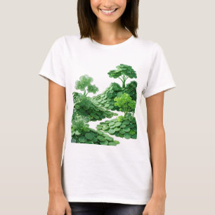 Camiseta Crisp Green MOEDAS VERDES E ÁRVORES Design