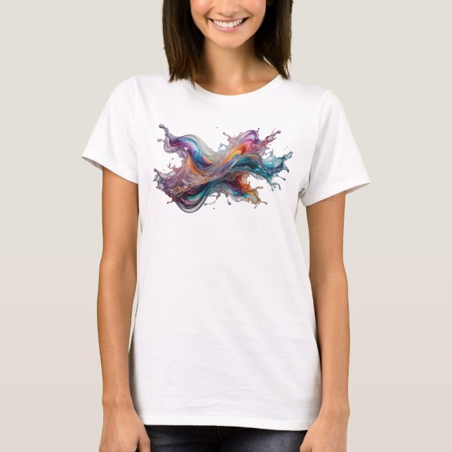 Camiseta Crisp Silver ABSTRACT ART Statement v2 (Frente)