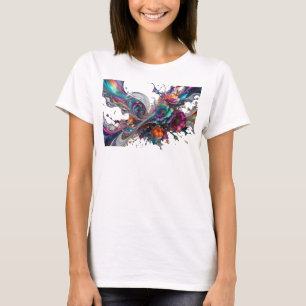 Camiseta Crisp Silver com Estilo de ARTE ABSTRATA
