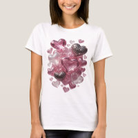 Camiseta Crisp Silver HEARTS AND DIAMONDS Slogan