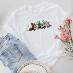 Camiseta Cristã, Amor Como Camisa De Jesus, Jesus