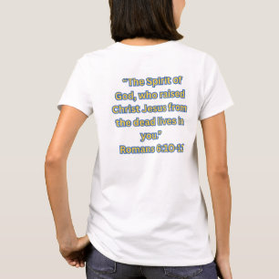 Camiseta Cristã Cruz do Poder da Ressurreição