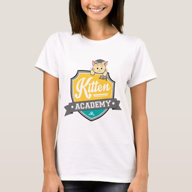 Camiseta Crista da academia do gatinho (Frente)