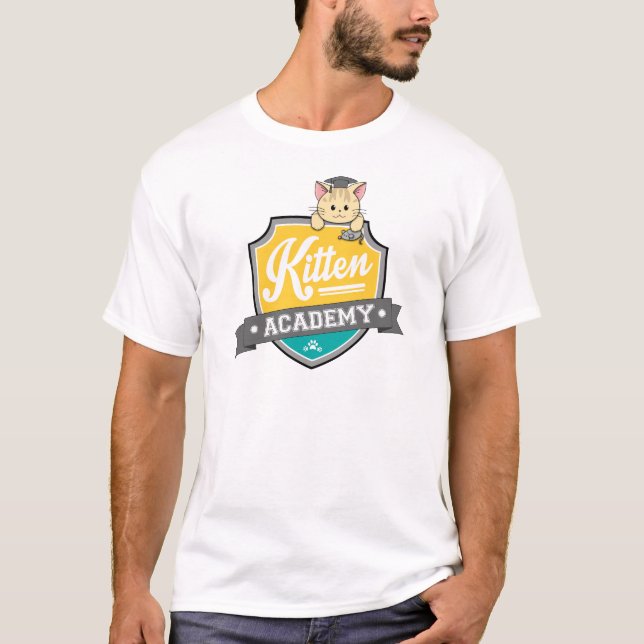 Camiseta Crista da academia do gatinho (Frente)