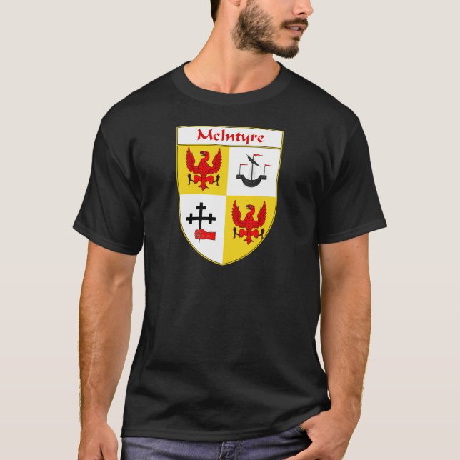 Camiseta Crista da brasão/família de McIntyre (Frente)