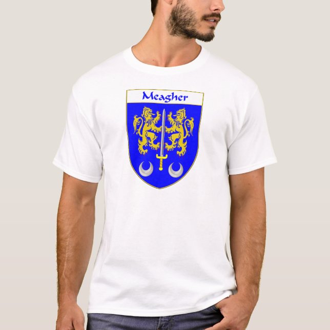 Camiseta Crista da brasão/família de Meagher (Frente)