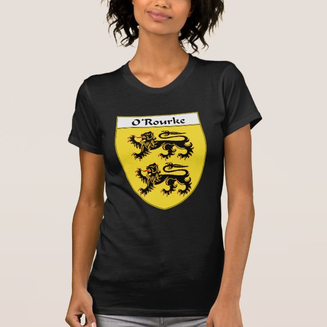 Camiseta Crista da brasão/família de O'Rourke (Frente)