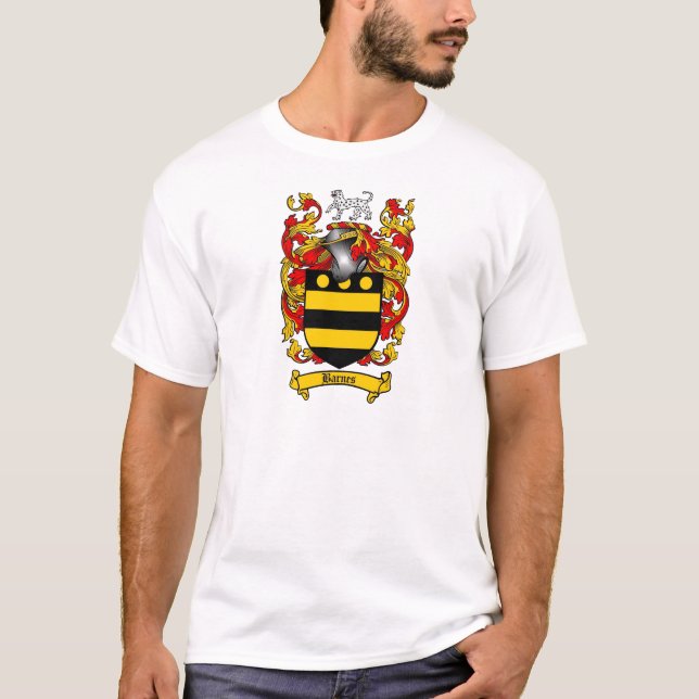 CAMISETA CRISTA DA FAMÍLIA DE BARNES - BRASÃO DE BARNES (Frente)